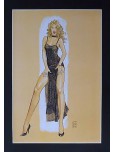 Affiche Offset MANARA Pin up miel robe 50x60 500ex